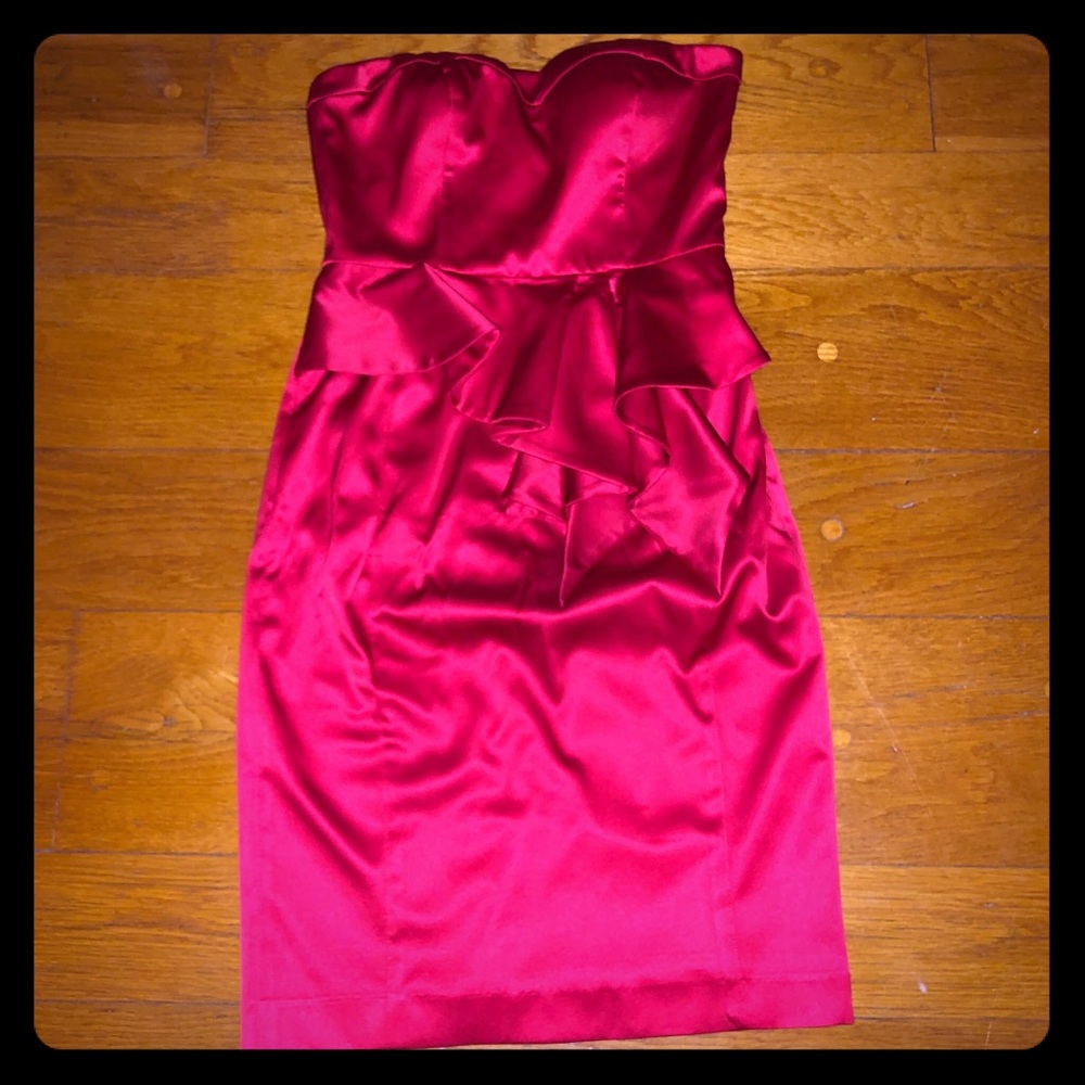 2/$15 Jessica Simpson sz 2 red satin strapless